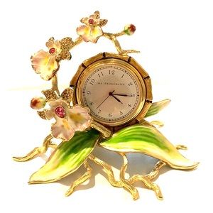 Brand new Jay Strongwater orchid clock!